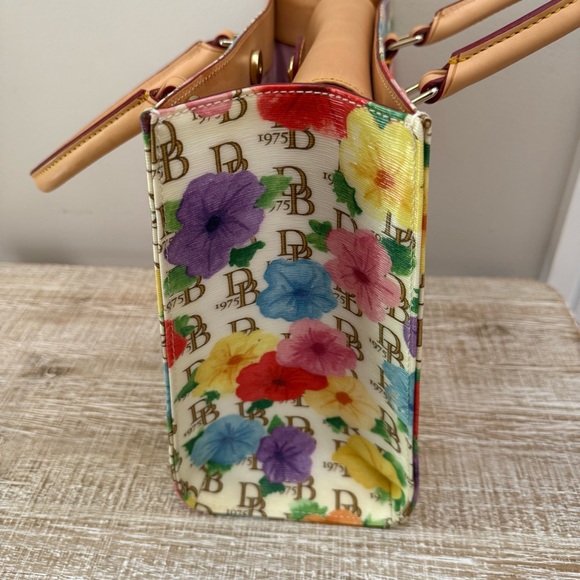 Dooney & Bourke Janine Signature Multi Floral Purse, EUC - Picture 15 of 16